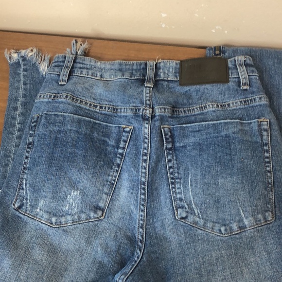One Teaspoon Super High Waist Freebirds II Distressed Blue Jeans Size 27 - Picture 9 of 16